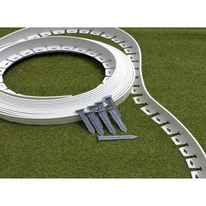 çim ayırıcı sınırlayıcı beyaz renk 25 metre 75 adet kazık